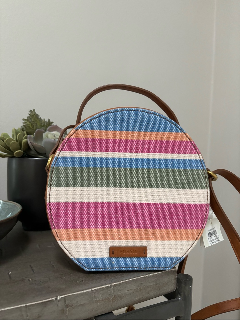 Fossil Courtney Canteen Multi Stripe Purse